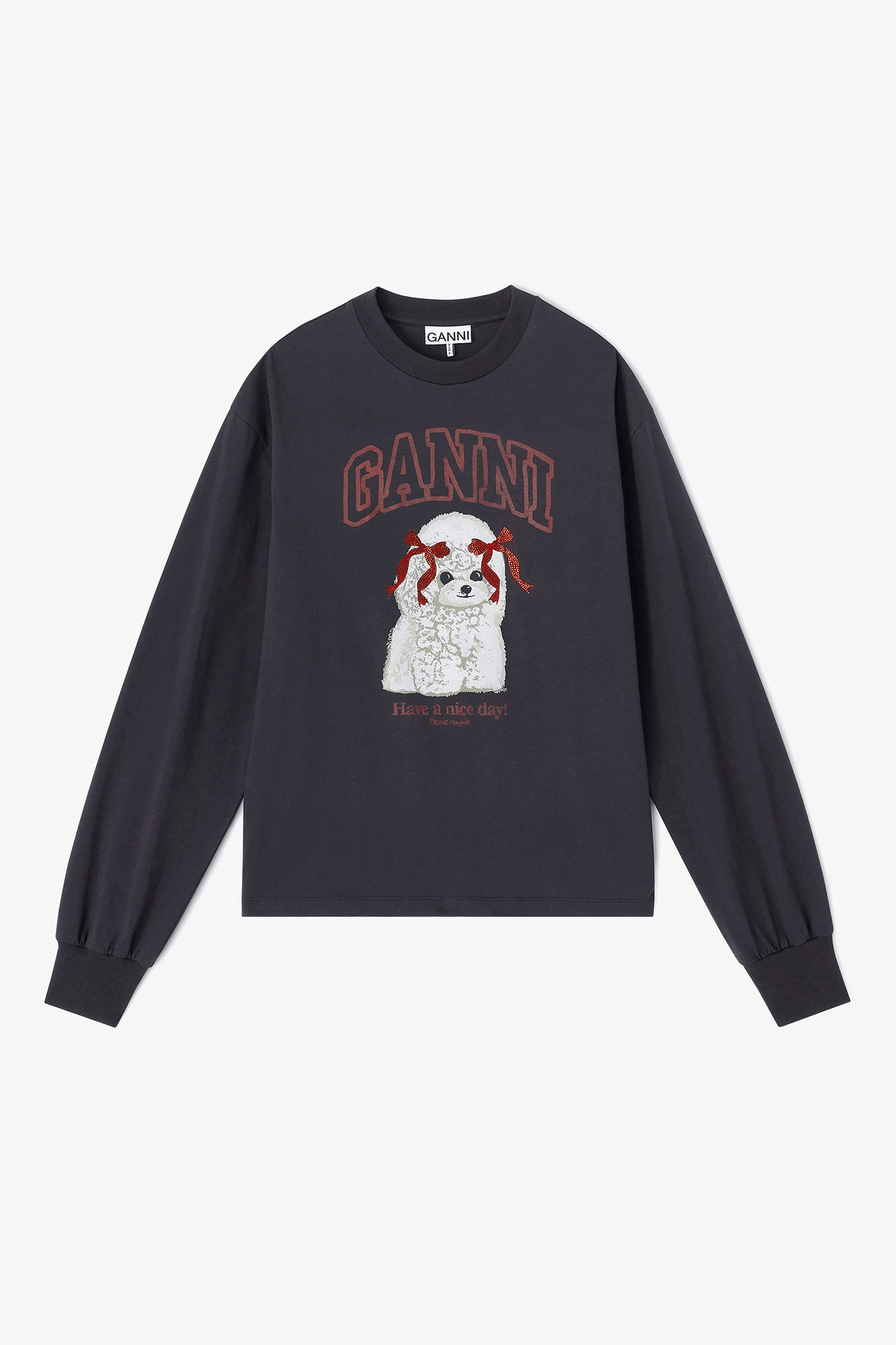 Poodle Longsleeve Tee in Grey