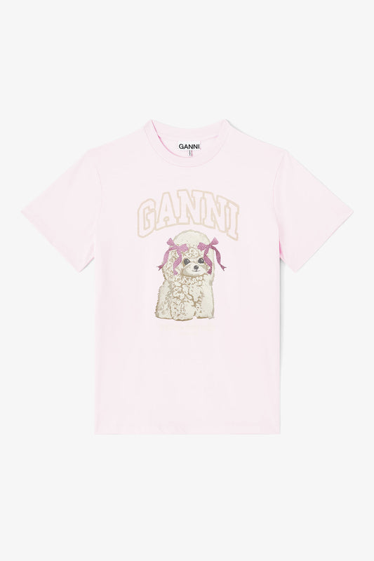 Poodle T-shirt in Chalk Pink