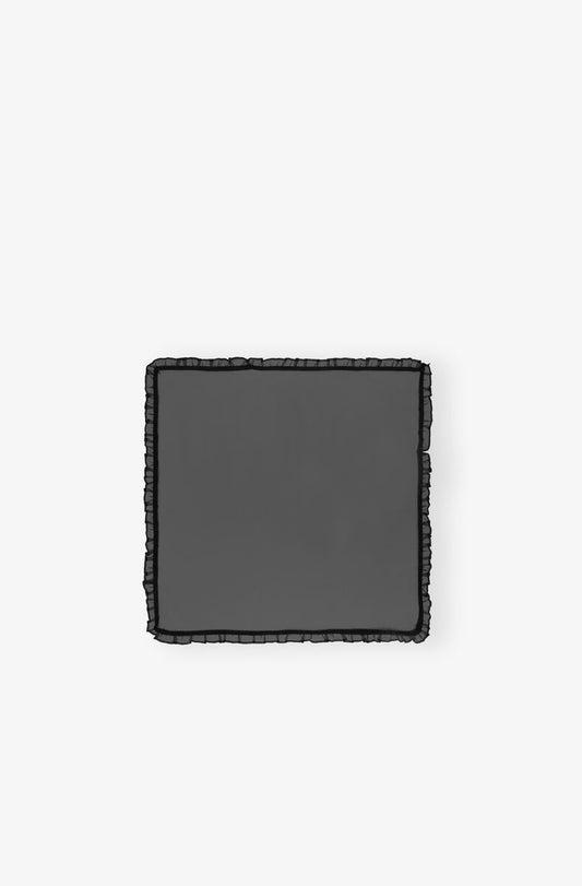 Organza Frill Scarf in Black