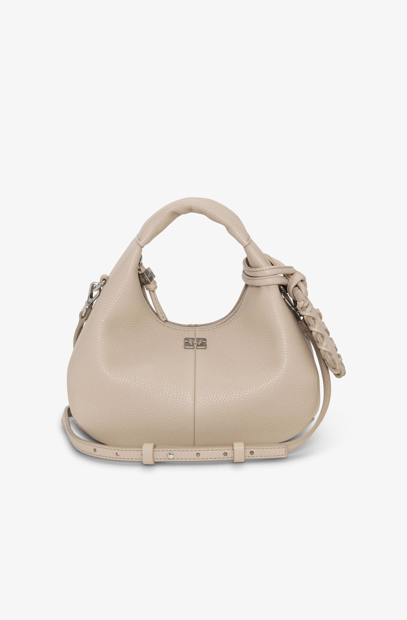 Mini Hobo Bag in Light Grey
