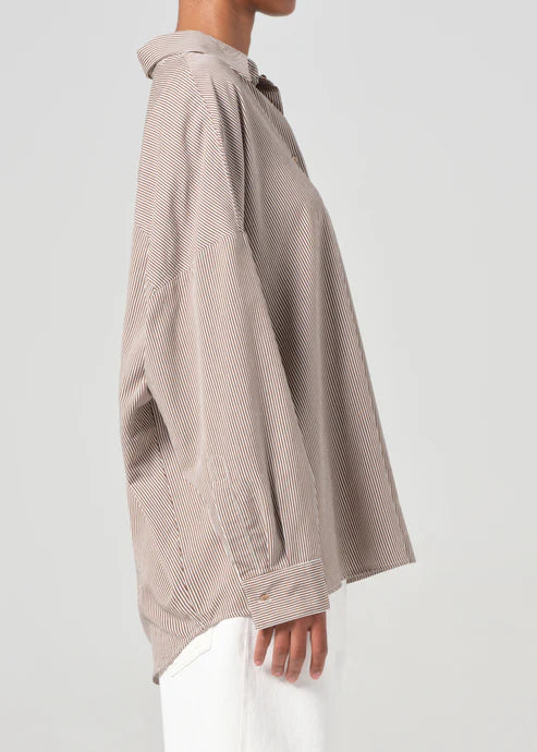 ROUX SHIRT IN JAKARTA STRIPE - AGOLDE
