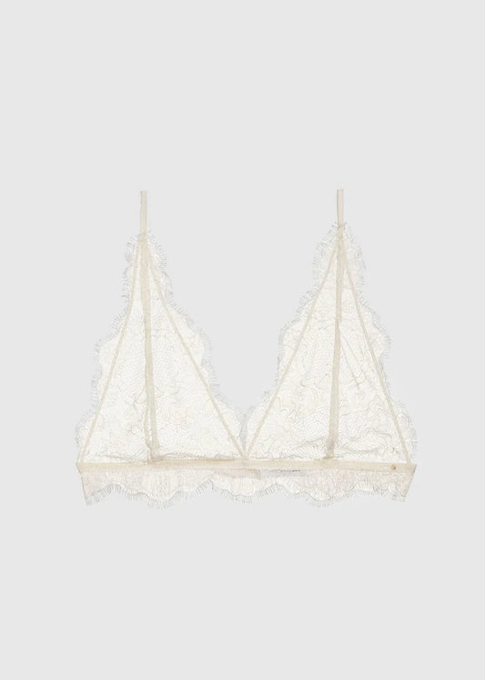 DELICATE LACE BRA IVORY - ANINE BING