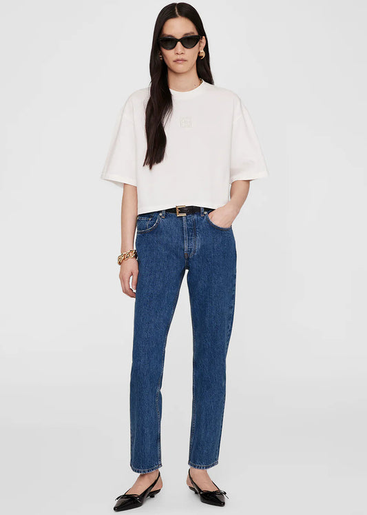 MYERS CROPPED TEE - IVORY- ANINE BING
