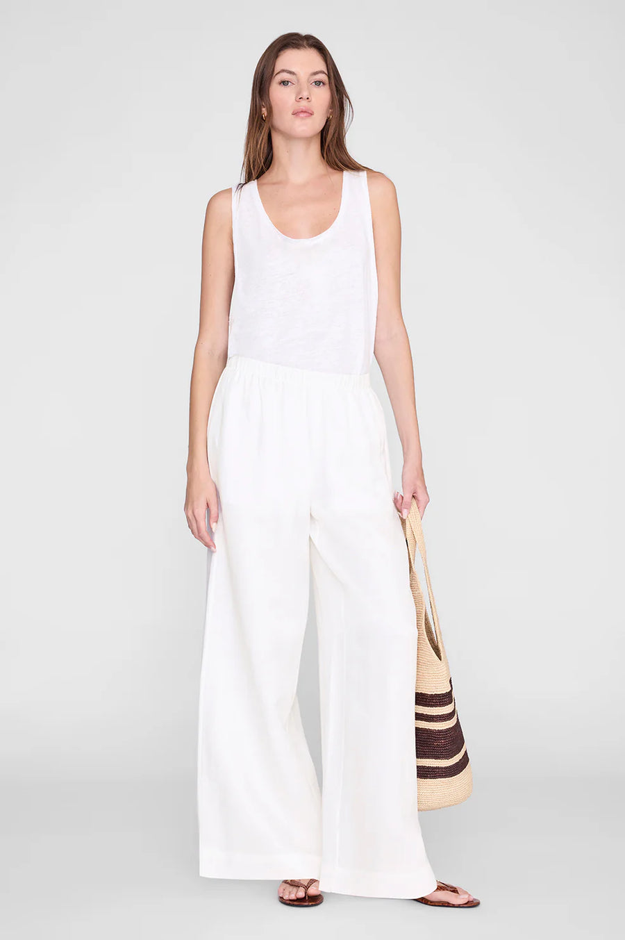 Roslyn Pant in Ivory