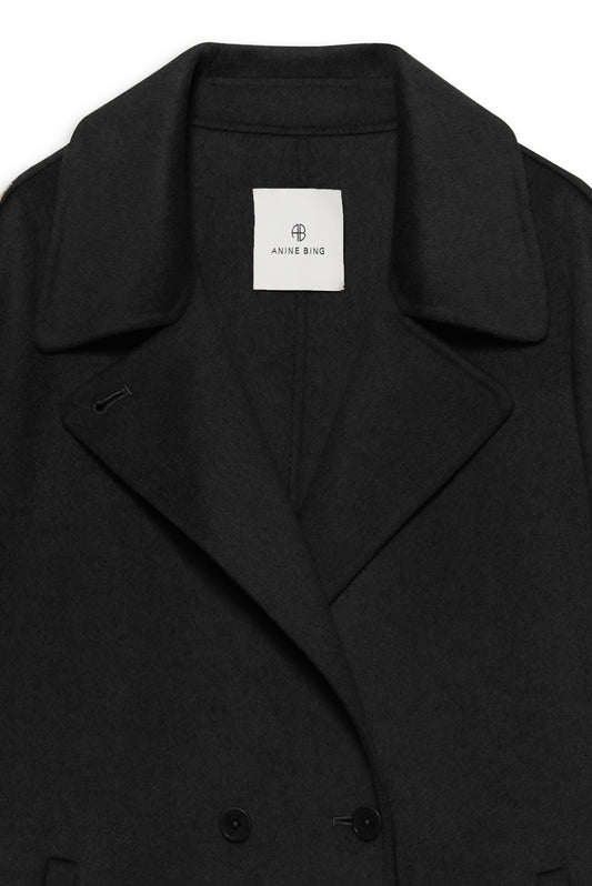 PORTIA COAT - BLACK CASHMERE BLEND