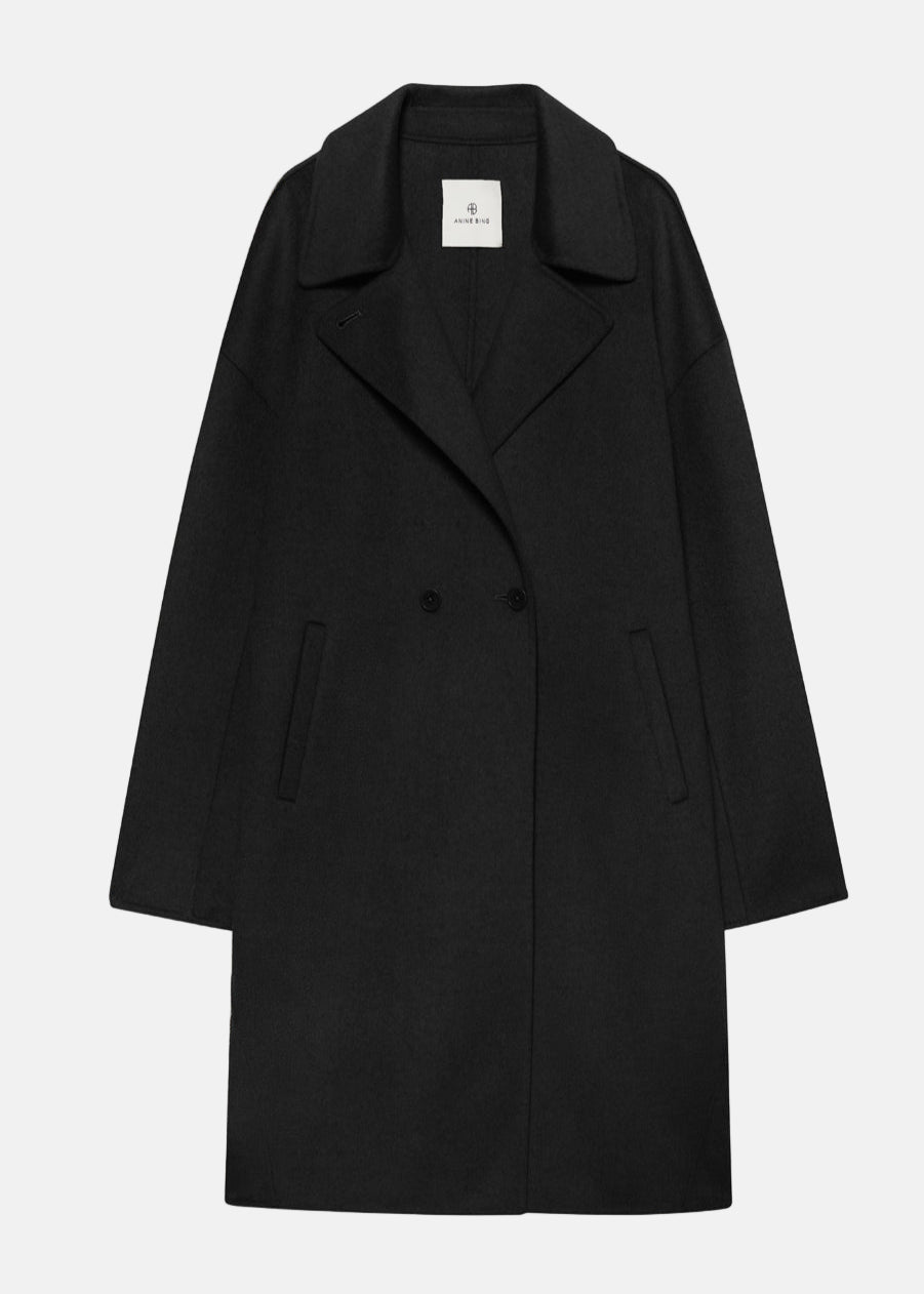 PORTIA COAT - BLACK CASHMERE BLEND