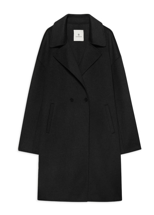 PORTIA COAT - BLACK CASHMERE BLEND