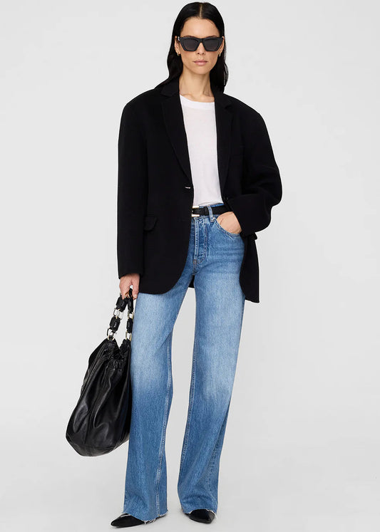 Quinn Blazer  in Black Cashmere Blend