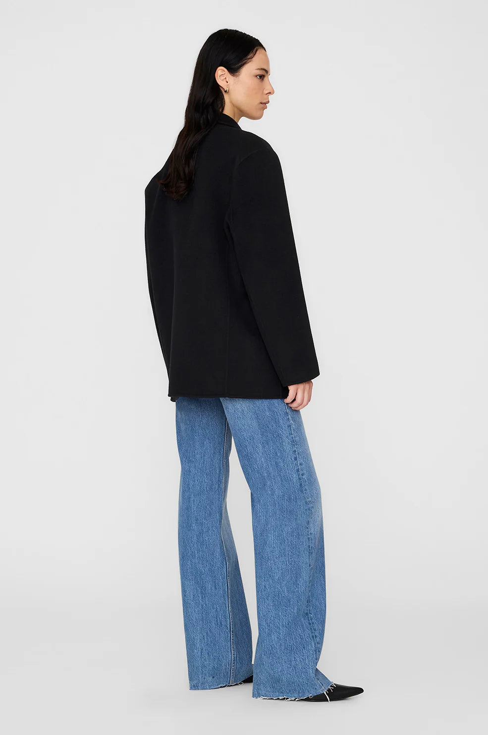 Quinn Blazer  in Black Cashmere Blend