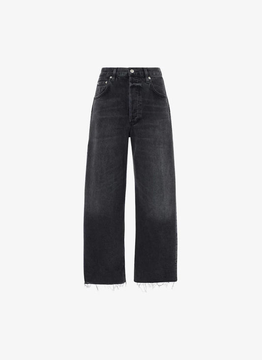 Ayla Raw Hem Crop Jeans in Bronzon
