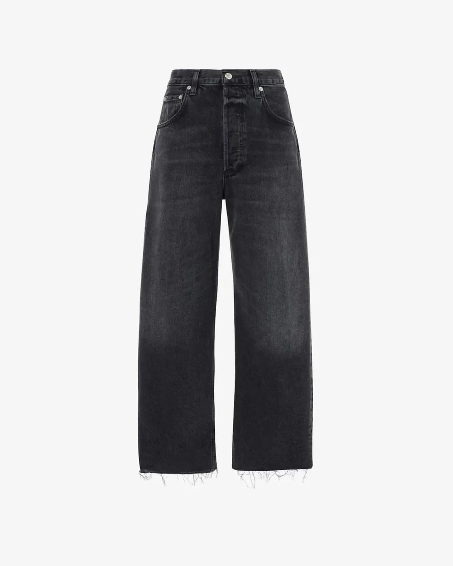 Ayla Raw Hem Crop Jeans in Bronzon