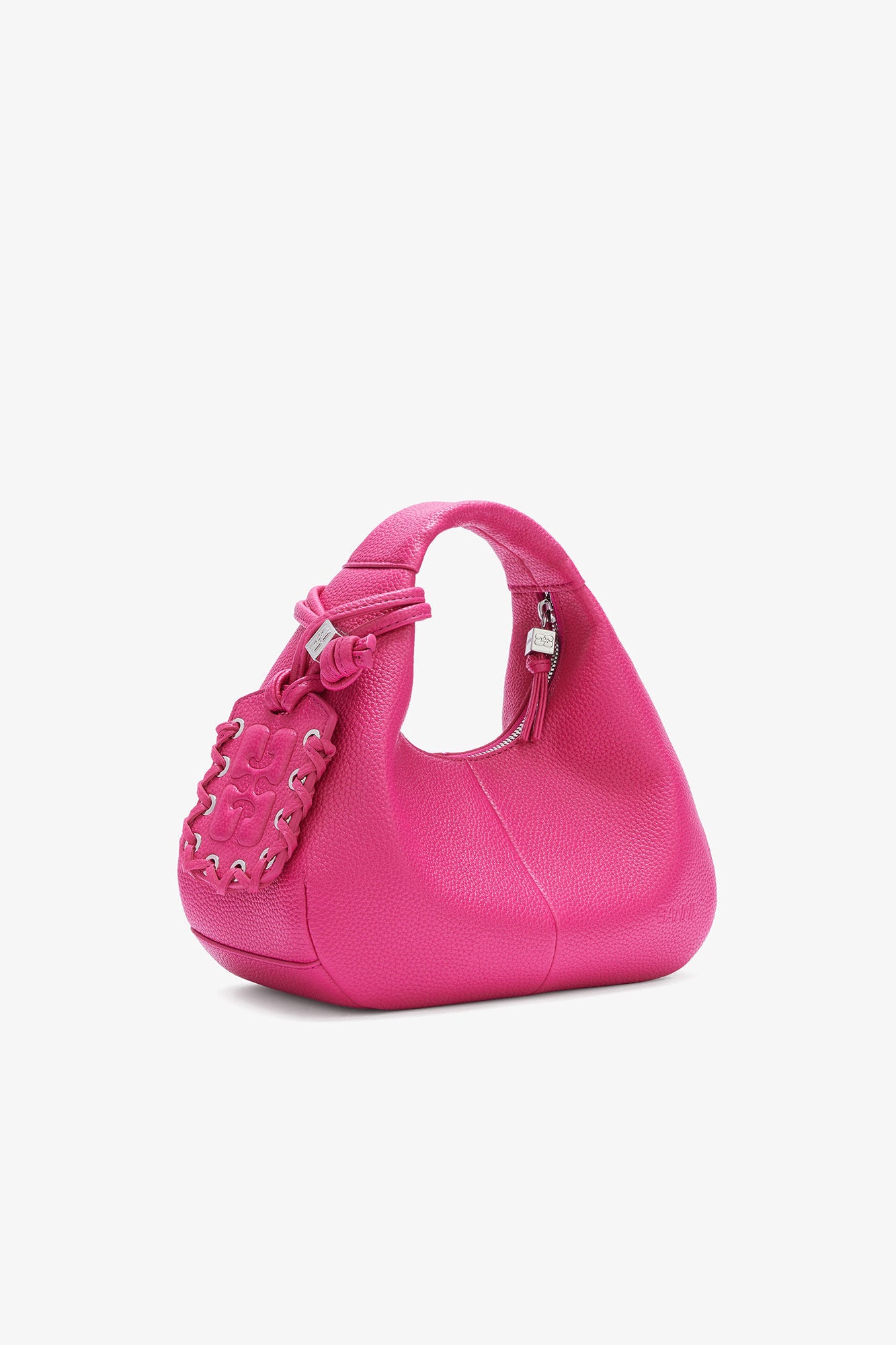 Grained Mini Hobo Bag in Cabaret