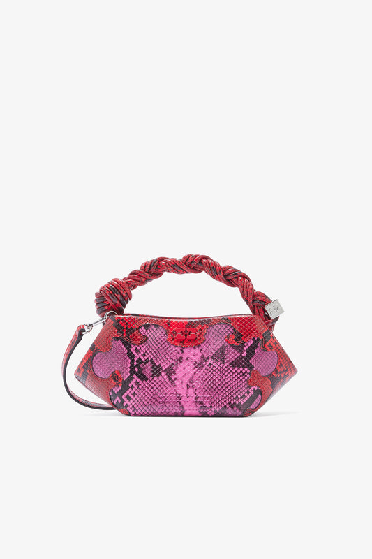 Mini Bou Bag in Raspberry Rose Snake Print