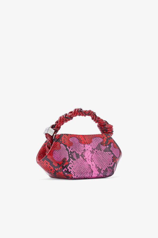 Mini Bou Bag in Raspberry Rose Snake Print
