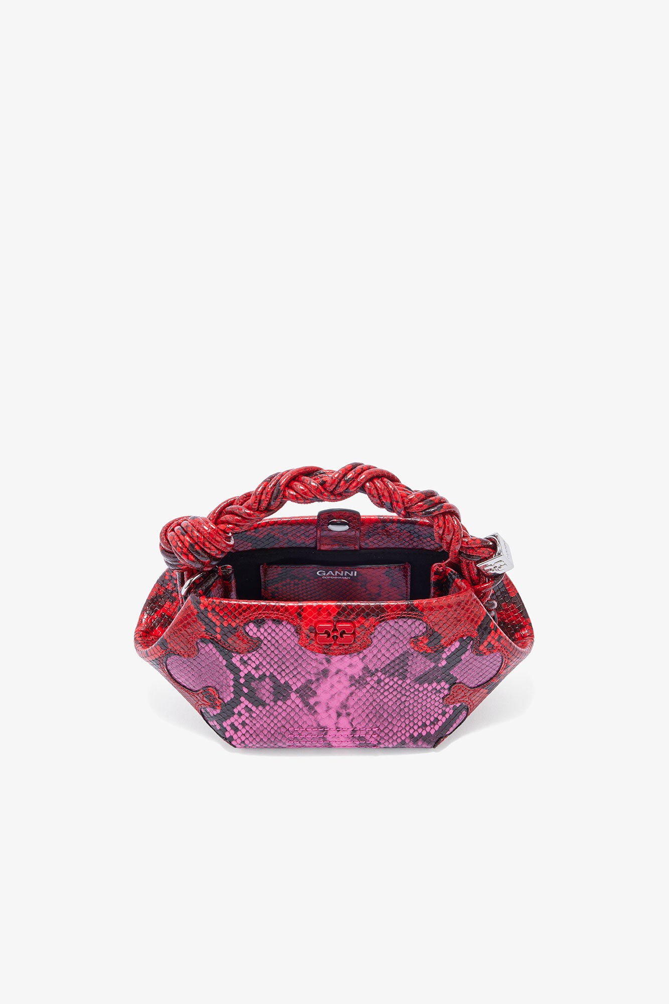 Mini Bou Bag in Raspberry Rose Snake Print