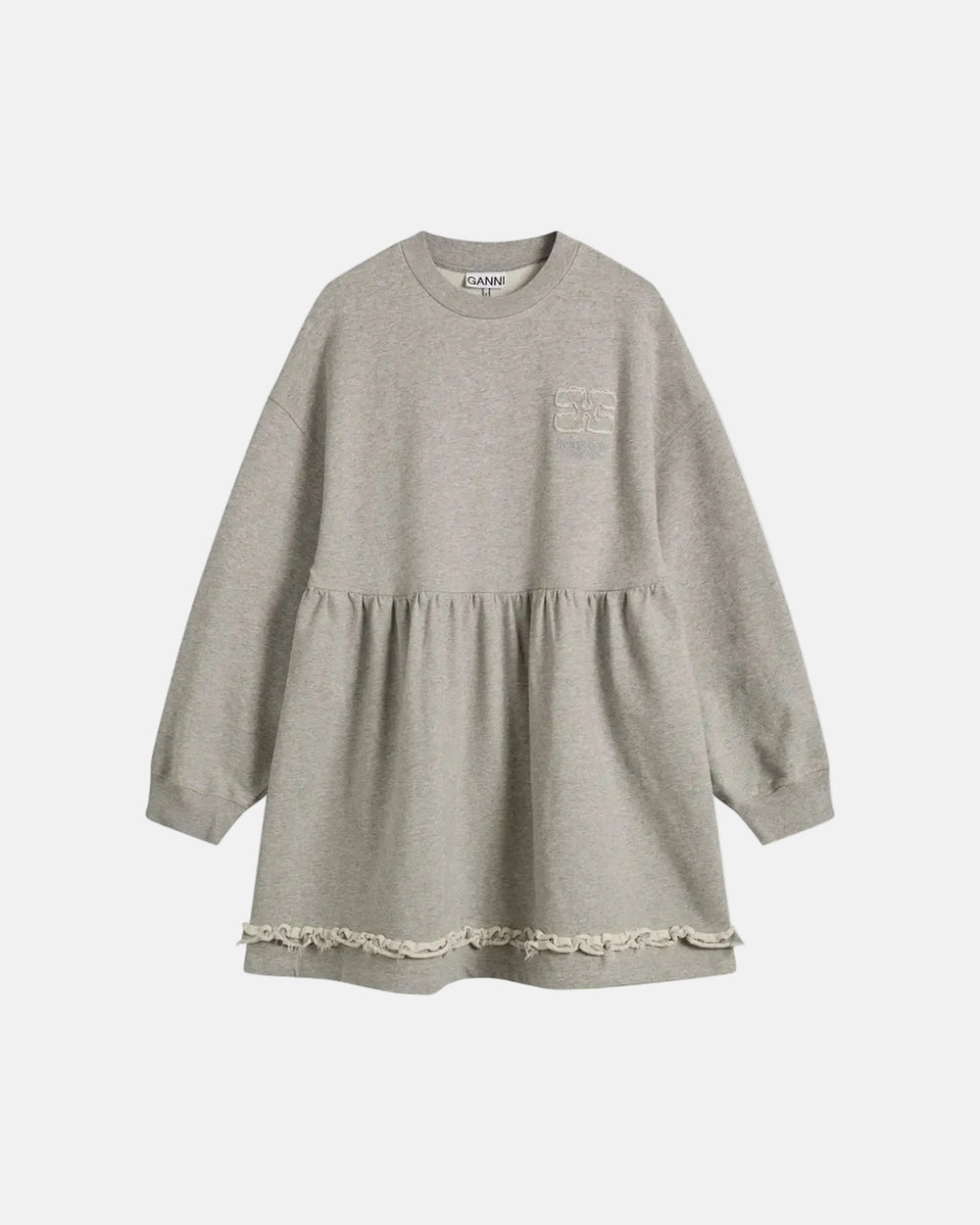 Peplum Crewneck Dress in Paloma