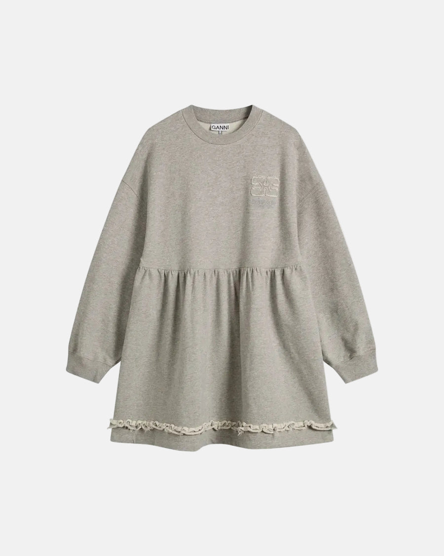 Peplum Crewneck Dress in Paloma