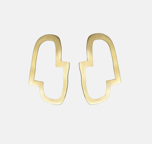 Connection II Abstract Earrings in Gold