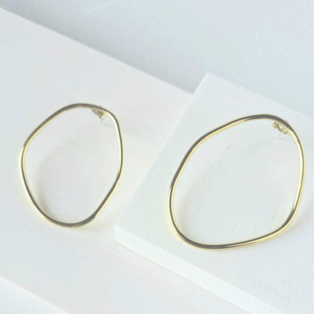 Imperfection Organic Gold Hoop Earrings