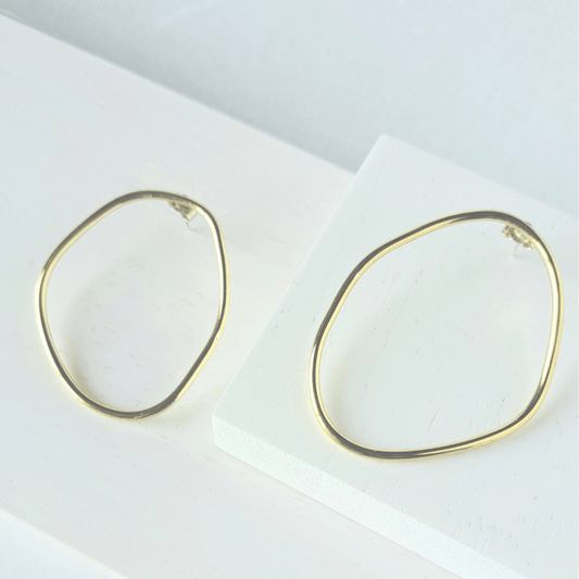 Imperfection Organic Gold Hoop Earrings