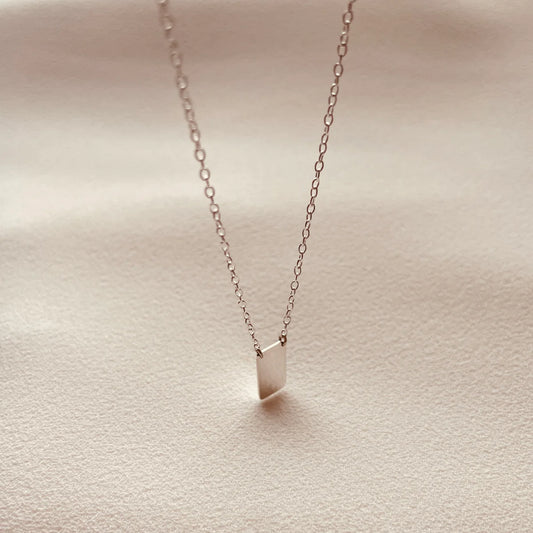 Portrait Slip Necklace in Silver