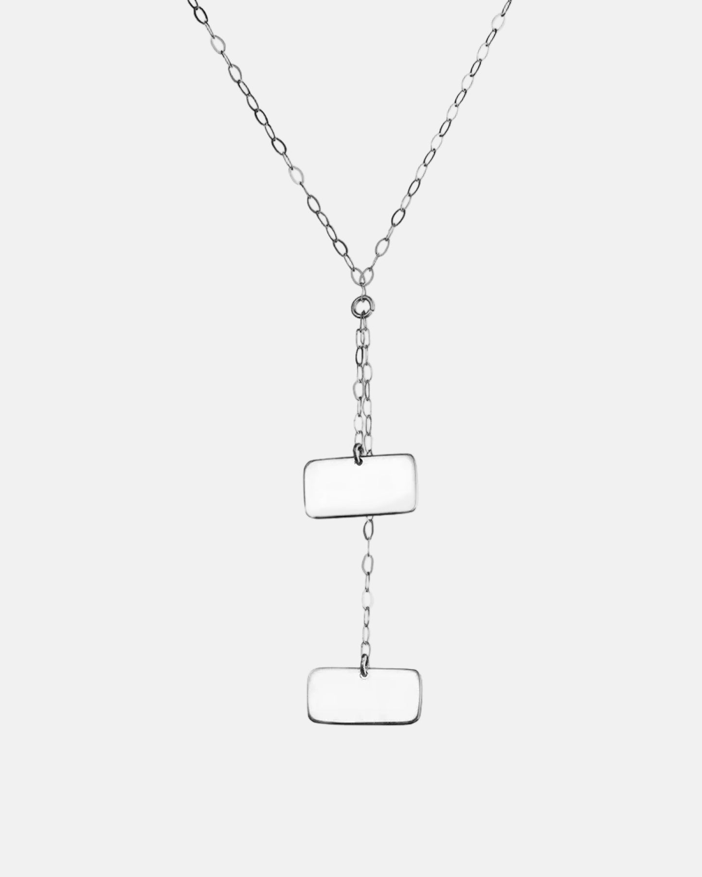 Slip Duo Necklace in Silver
