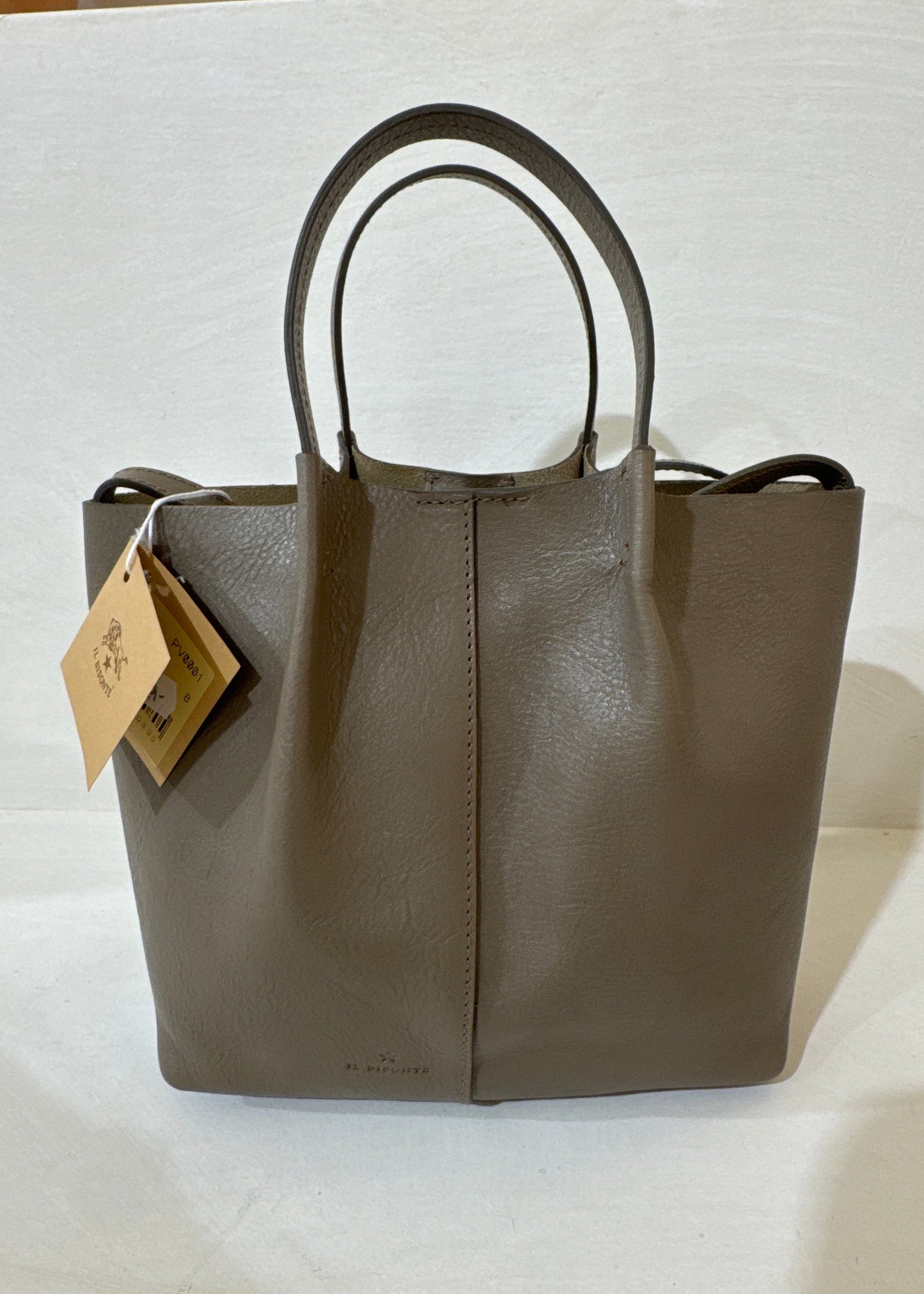 COWHIDE CROSS BODY BAG - TAUPE - IL BISONTE