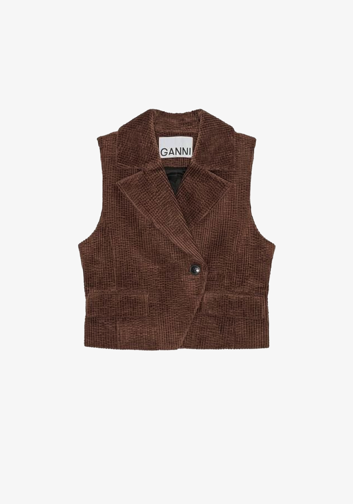 Seersucker Corduroy Vest in Chicory Coffee