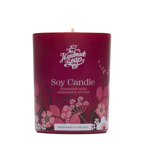 Coriander seed, geranium and vetiver scented candle - Handmade Soap Company