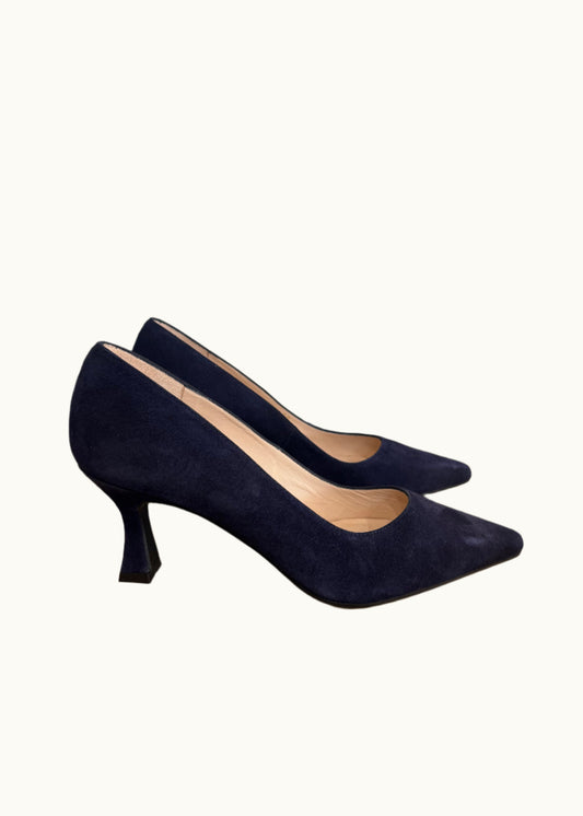 Jona Heel in Navy Suede