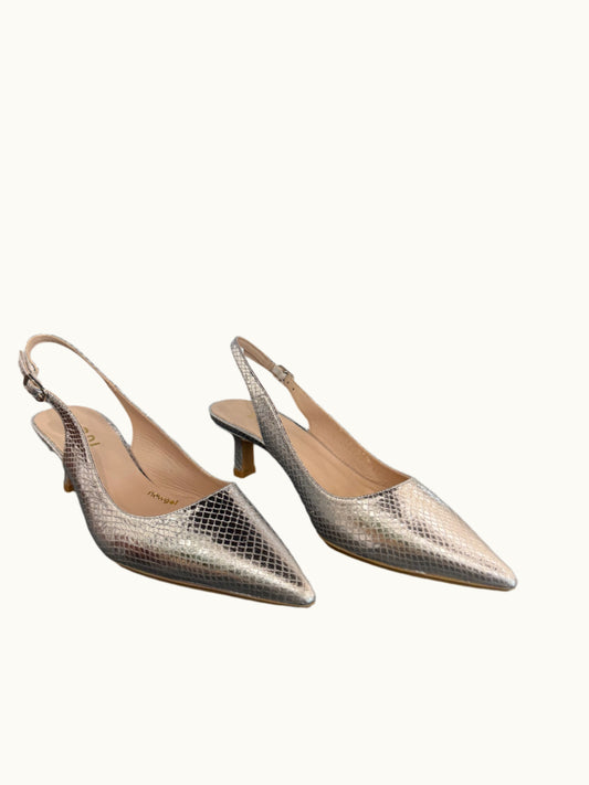 Chetus Kitten Heel in Silver