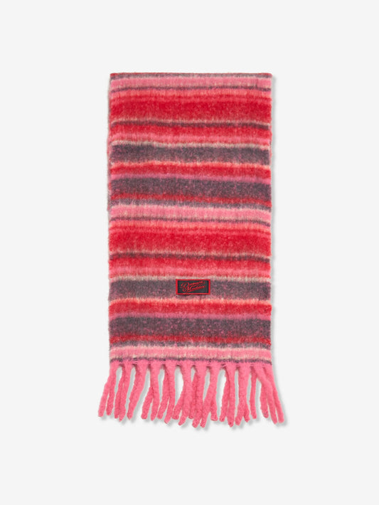 Brushed Oversized Scarf in Pink Pop Stripe