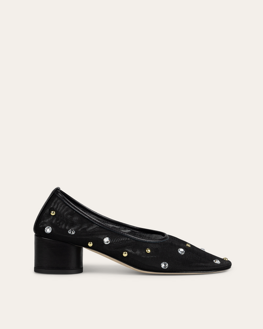 Balla Pump in Black Crystals And Studs