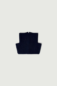 Gad Ribbed Collar in Navy