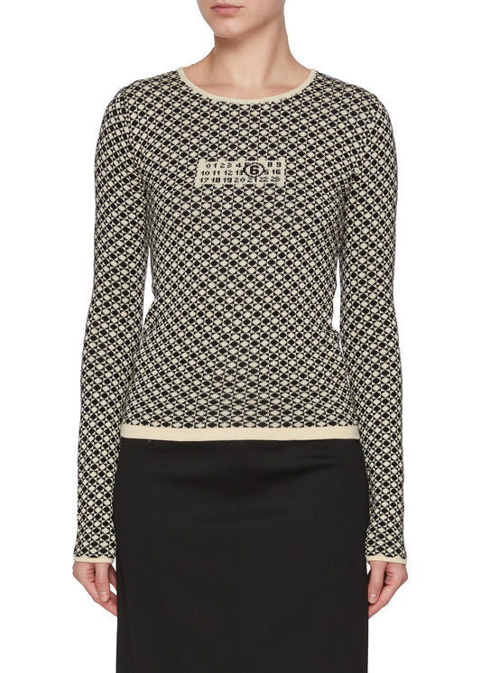Numeric Logo Cotton Knit Jumper