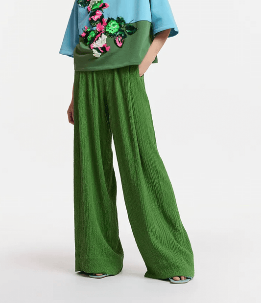 Elasticated Pants in Green