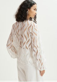 Hanover lace top white - Essentiel Antwerp