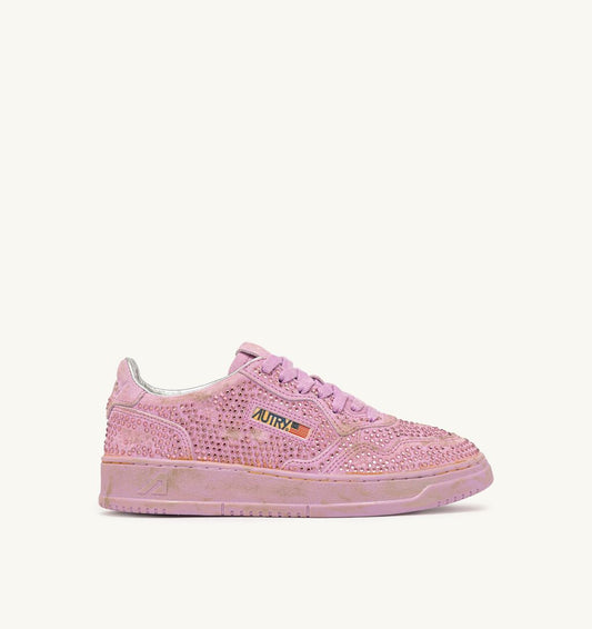 Sparkling Dallas Low Sneakers Paillet in Gun Pink