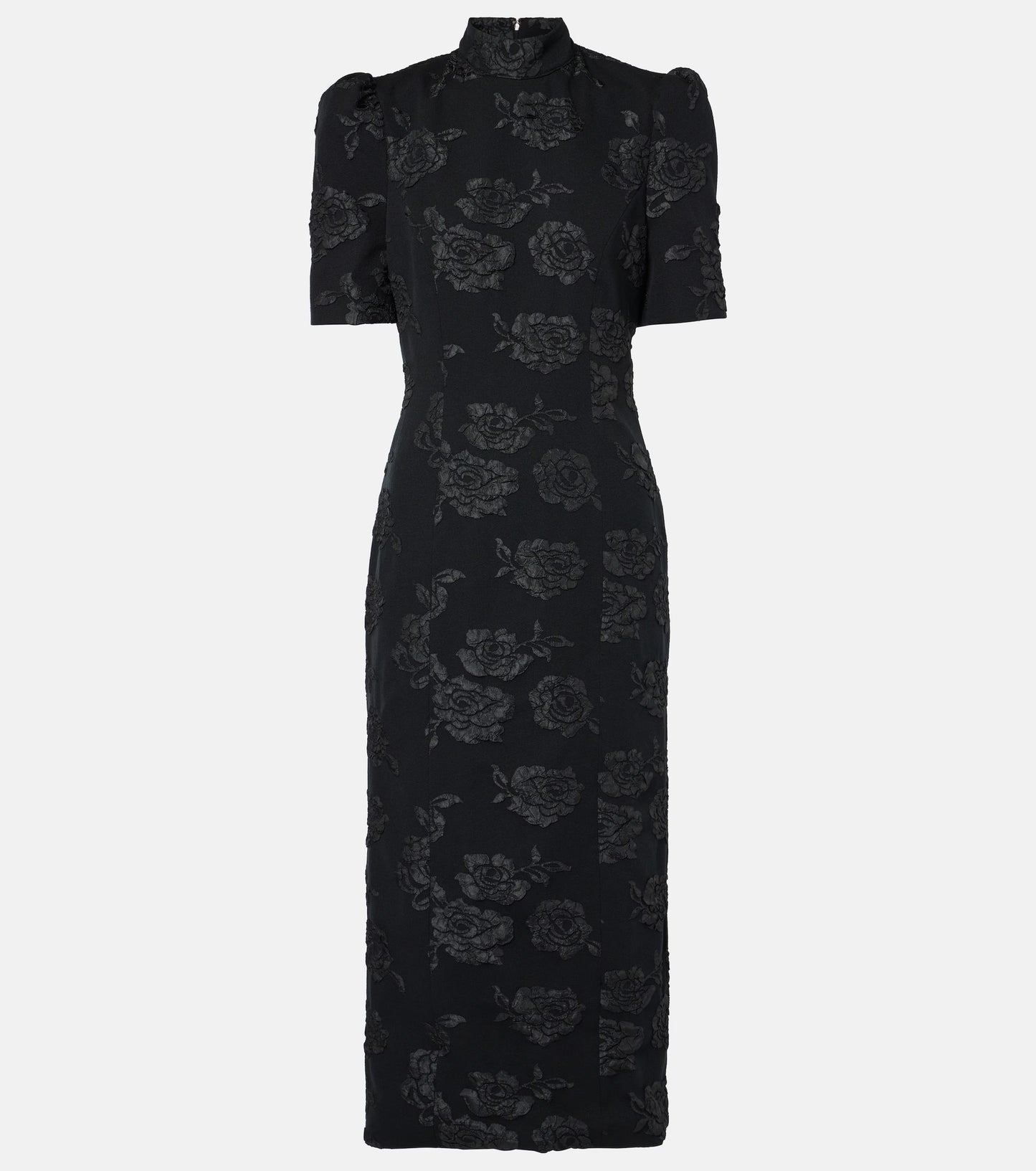 JACQUARD MIDI DRESS BLACK - ROTATE