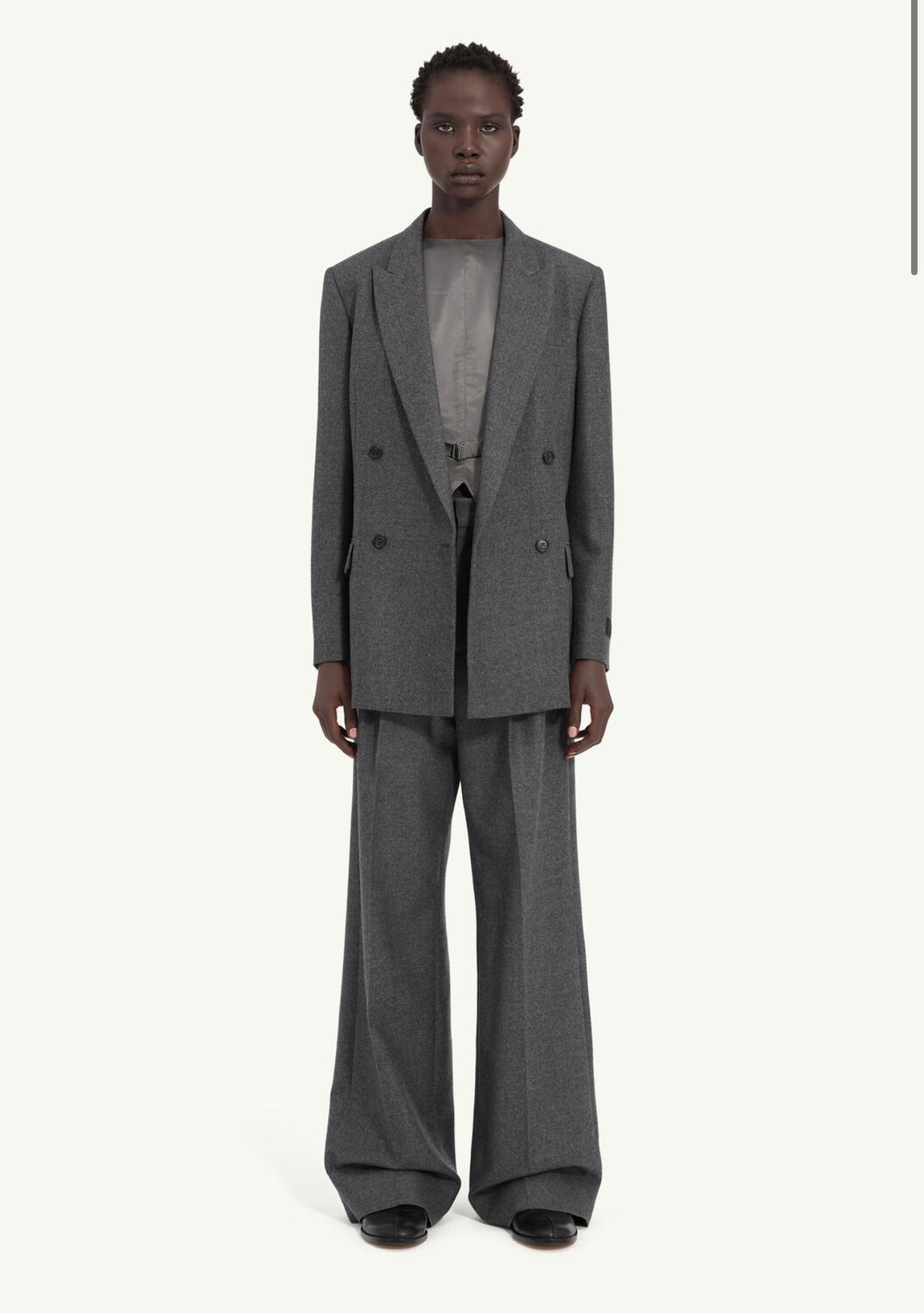 Wool Blazer in Dark Grey