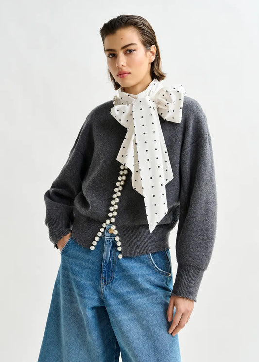 Knit Cardigan with Beads
