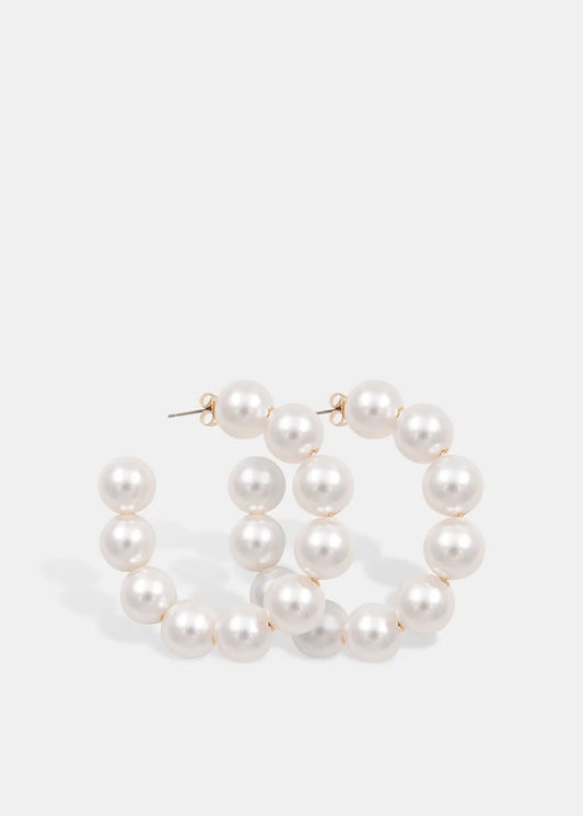 Pearl Hoop Earrings