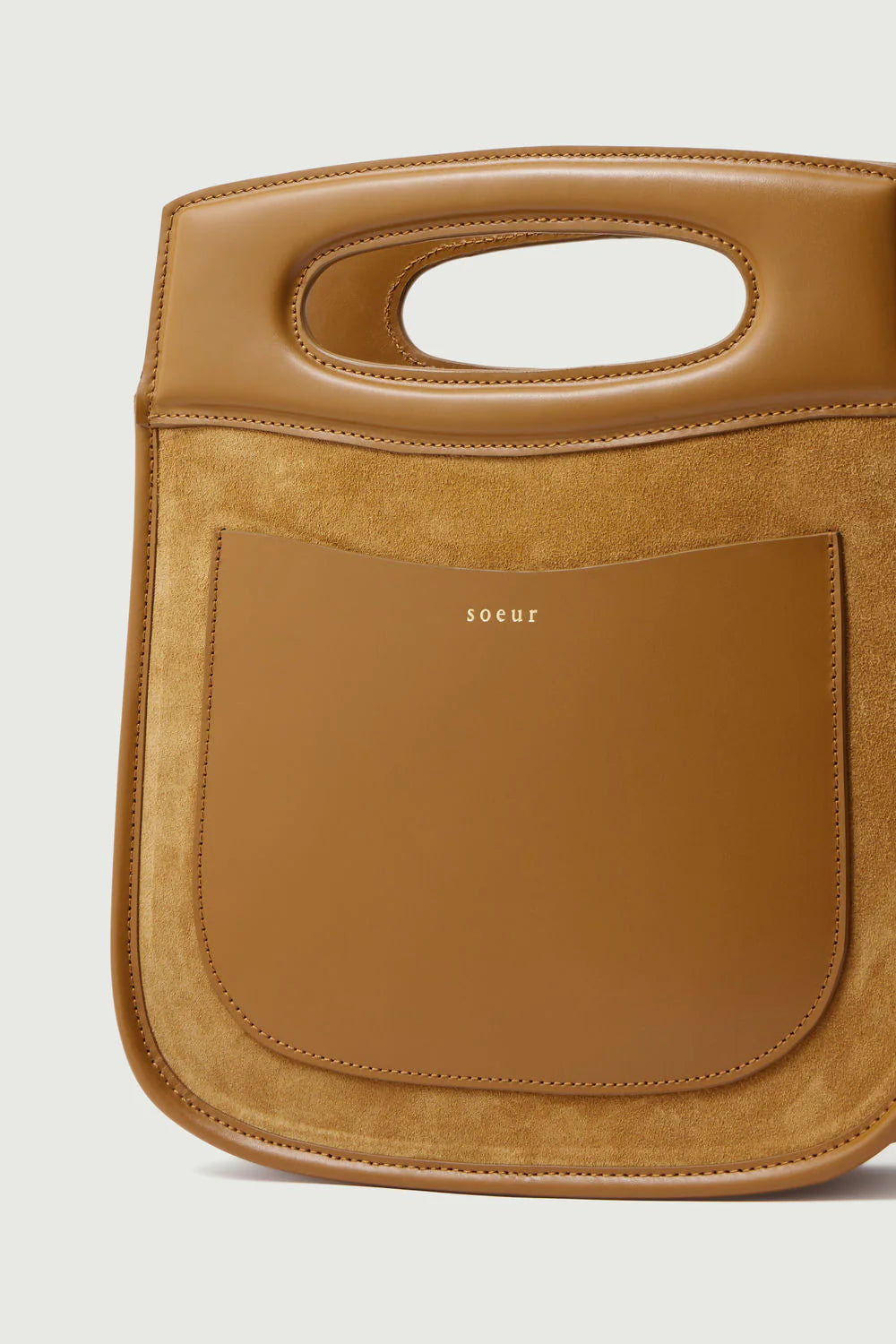 CHERI BAG - CAMEL SUEDE / OCHRE LEATHER - SOEUR