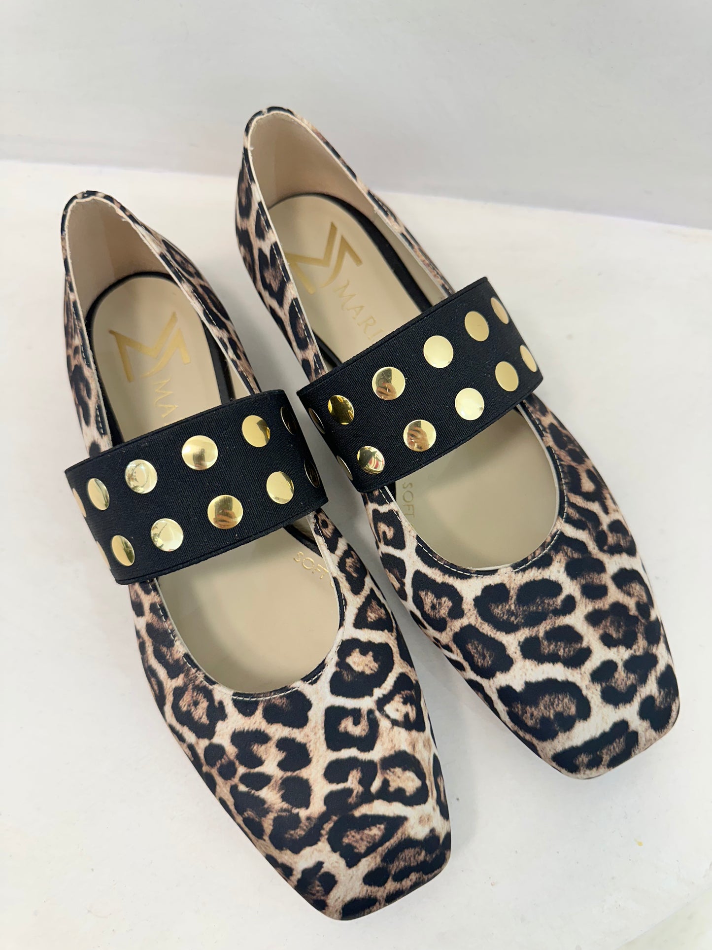 LEOPARD BALLET FLAT WITH STRAP - MARIAN