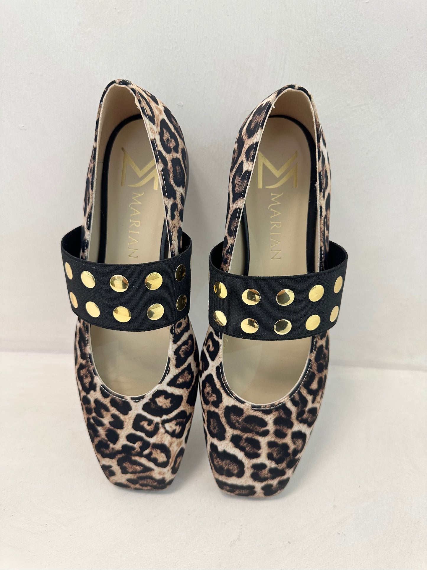 LEOPARD BALLET FLAT WITH STRAP - MARIAN