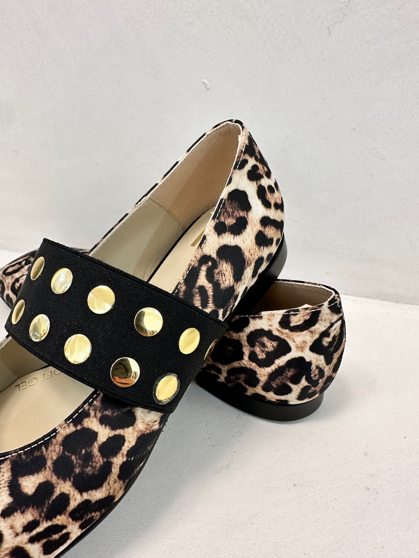 LEOPARD BALLET FLAT WITH STRAP - MARIAN