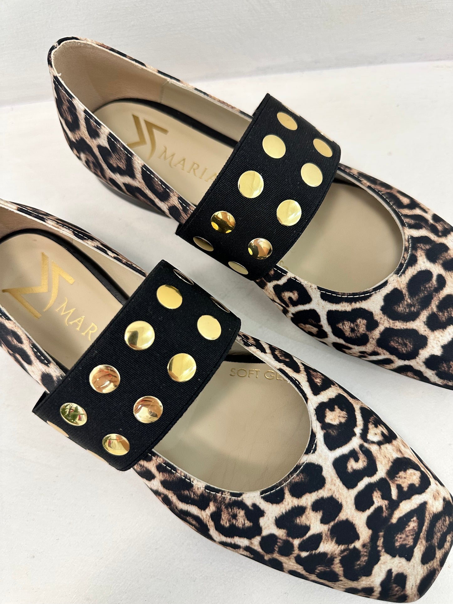 LEOPARD BALLET FLAT WITH STRAP - MARIAN