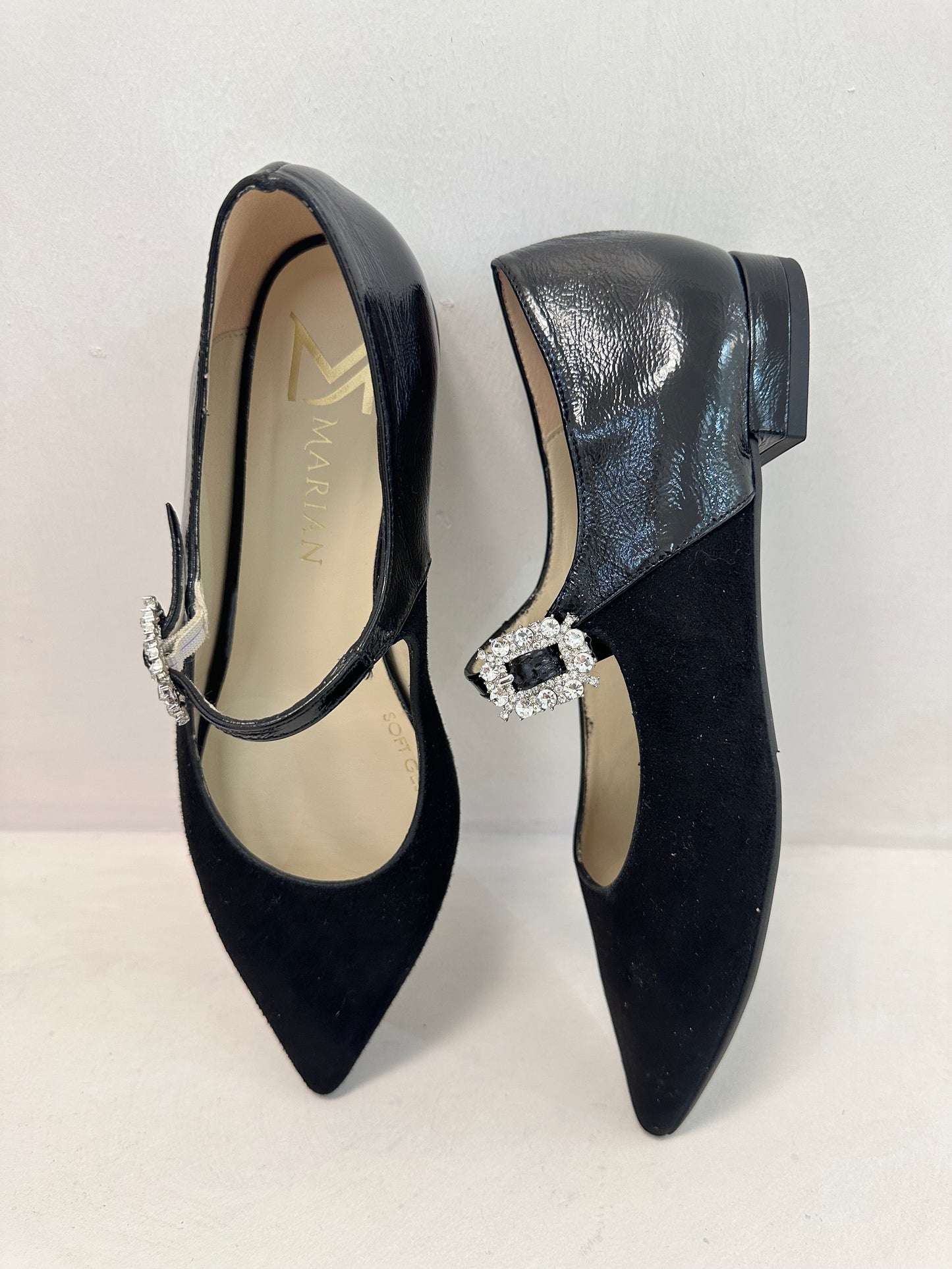 SUEDE POINTY TOE FLAT - MARIAN