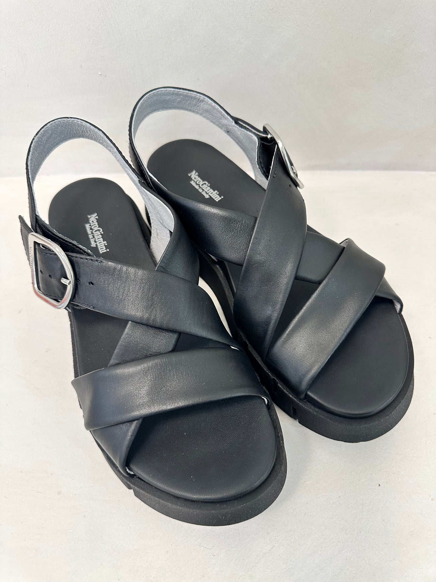 CRISS CROSS NERO SANDAL-NERO GIARDINI