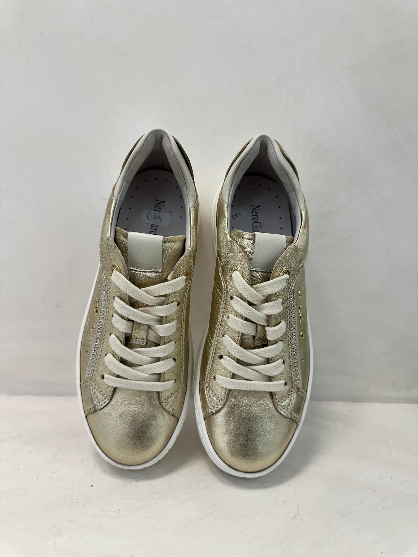 GOLD PLATFORM SNEAKER - NERO GIARDINI